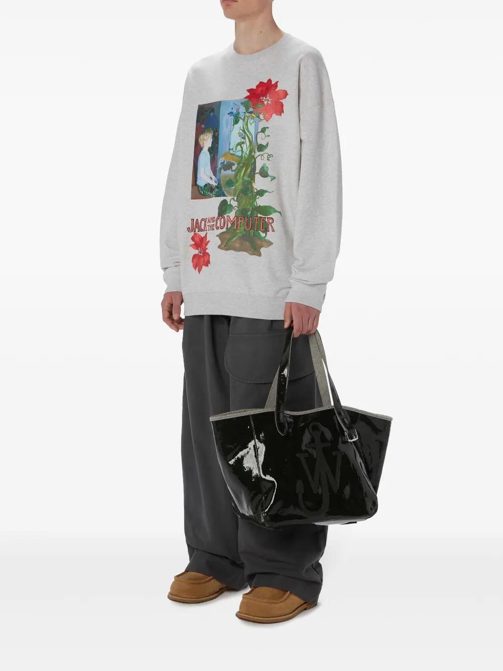 Belt coated-finish denim tote bag  Product Image