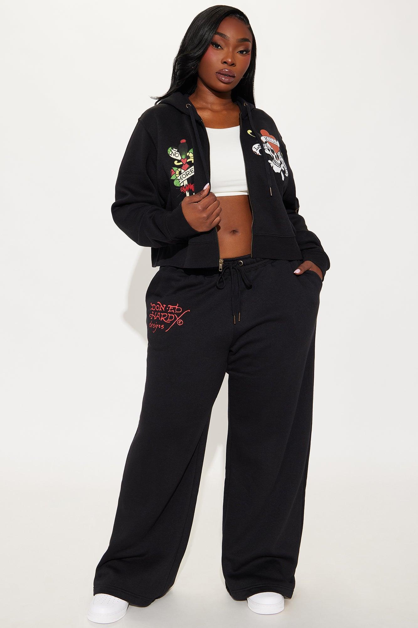Love Kills Ed Hardy Zip Front Hoodie - Black Product Image
