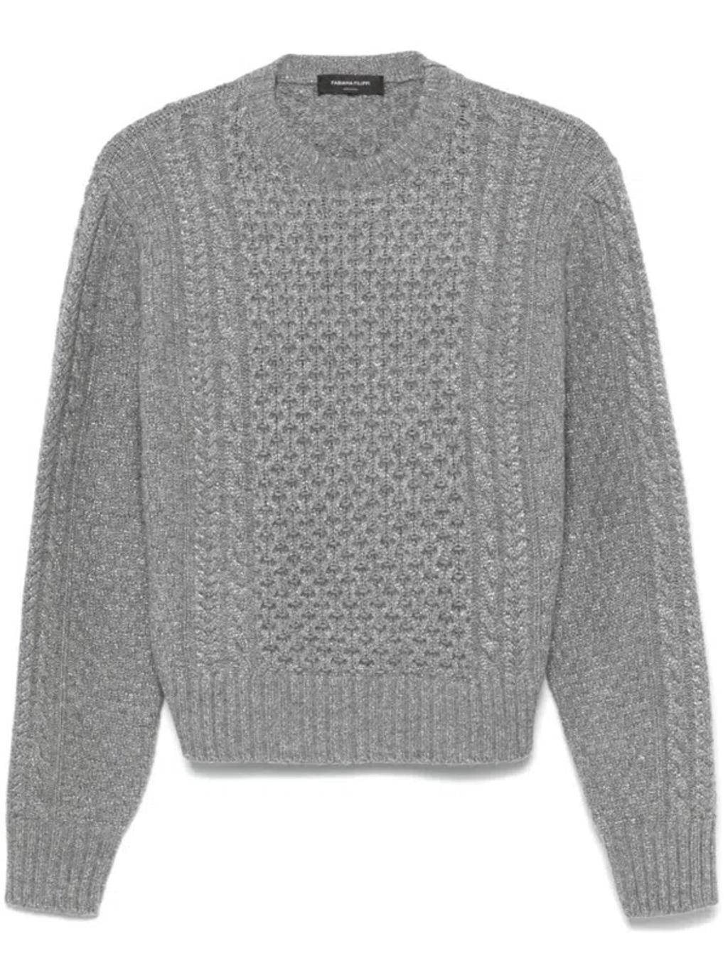FABIANA FILIPPI Metallic-threading Sweater In Grey Product Image