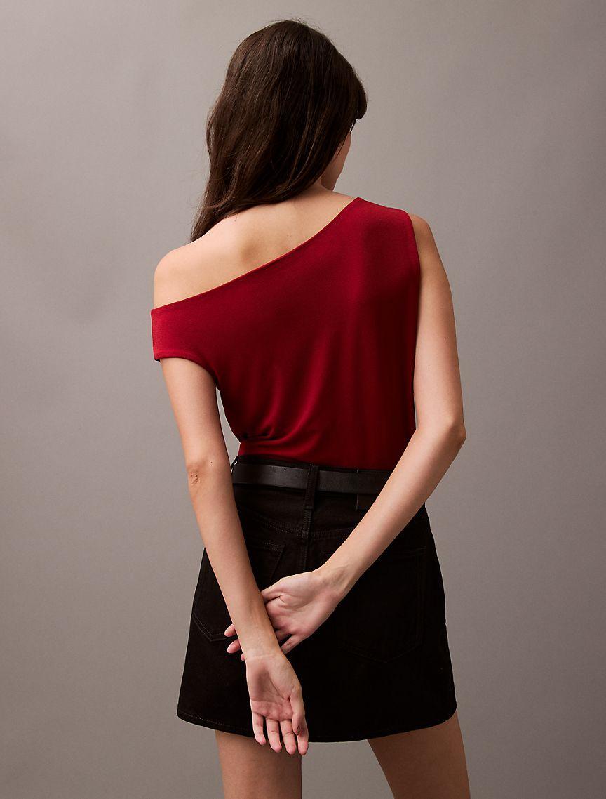 Crepe Jersey Asymmetric T-Shirt Product Image