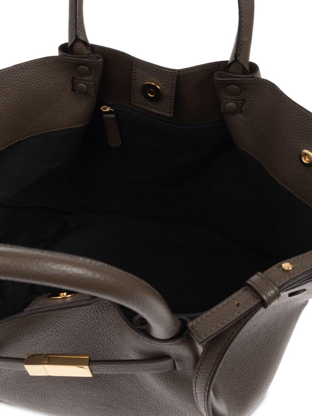 medium New York leather tote bag Product Image