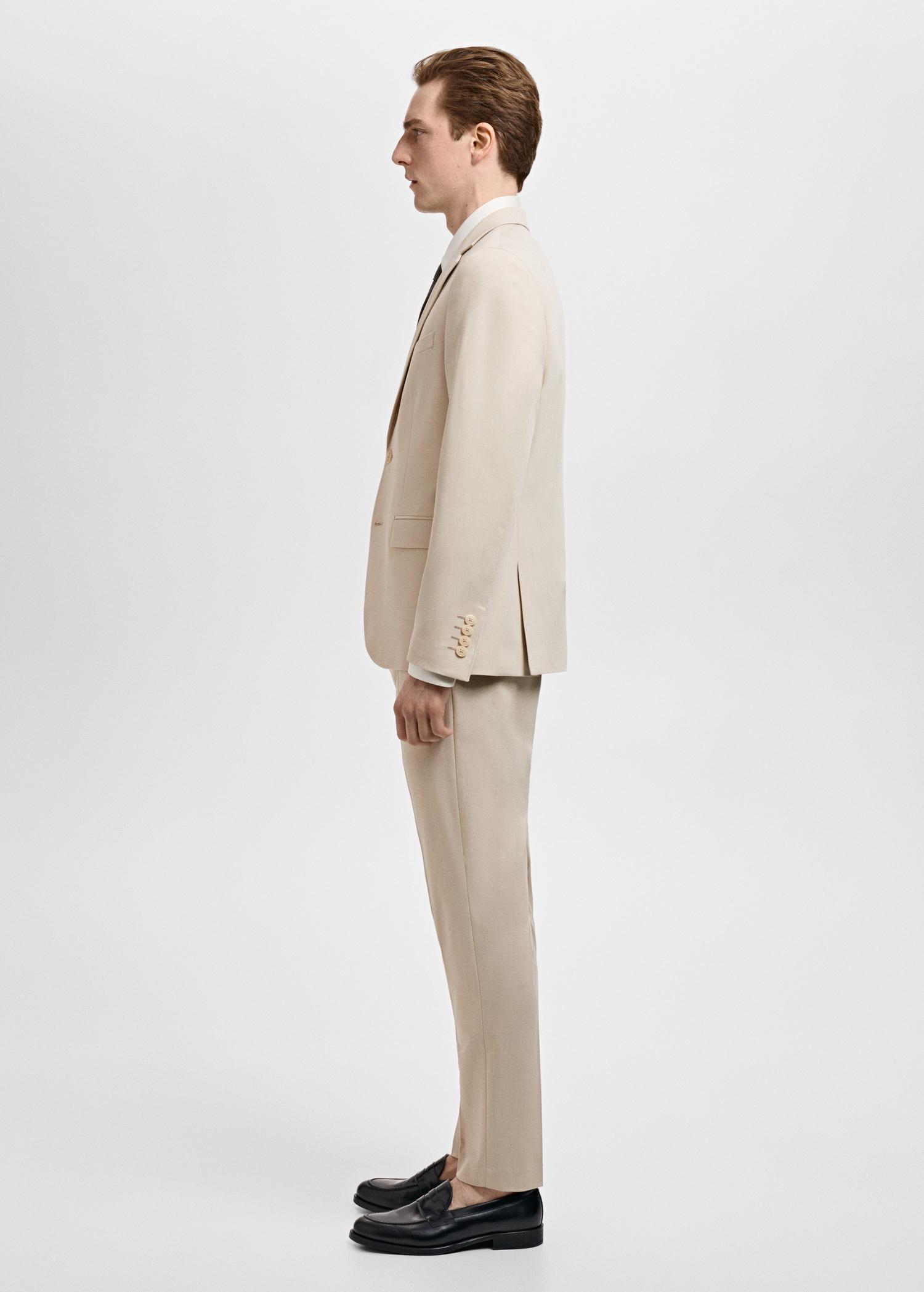 Super slim-fit suit jacket in stretch fabric - Men | MANGO USA Product Image