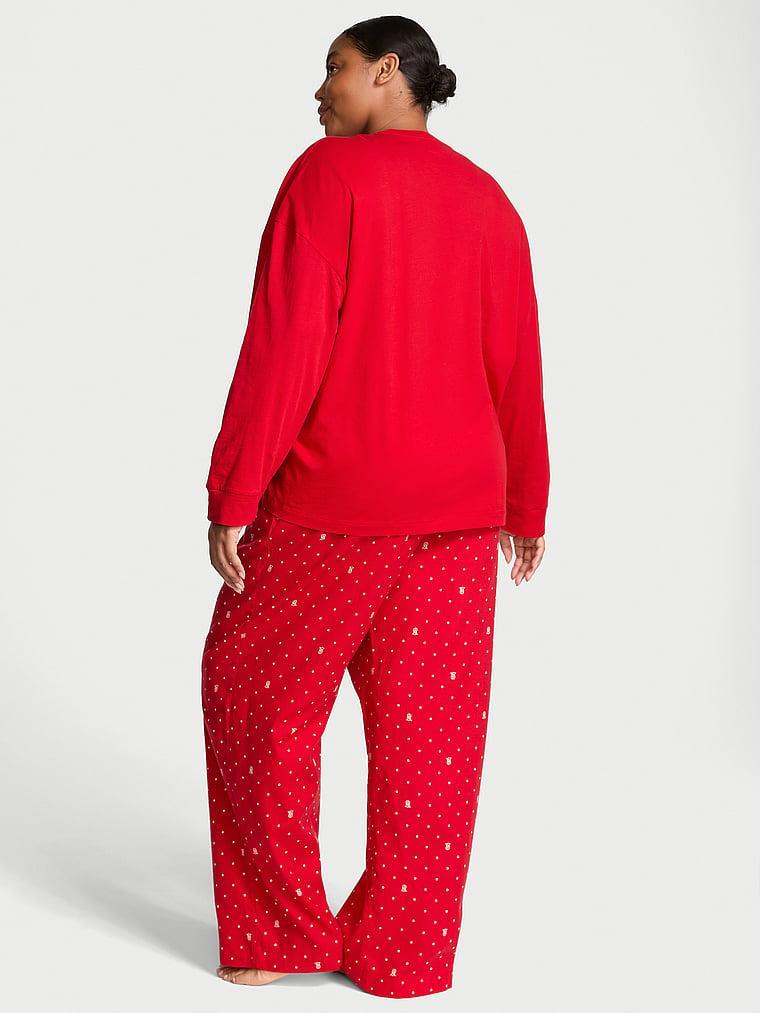 Flannel Popover Long Pajama Set Product Image