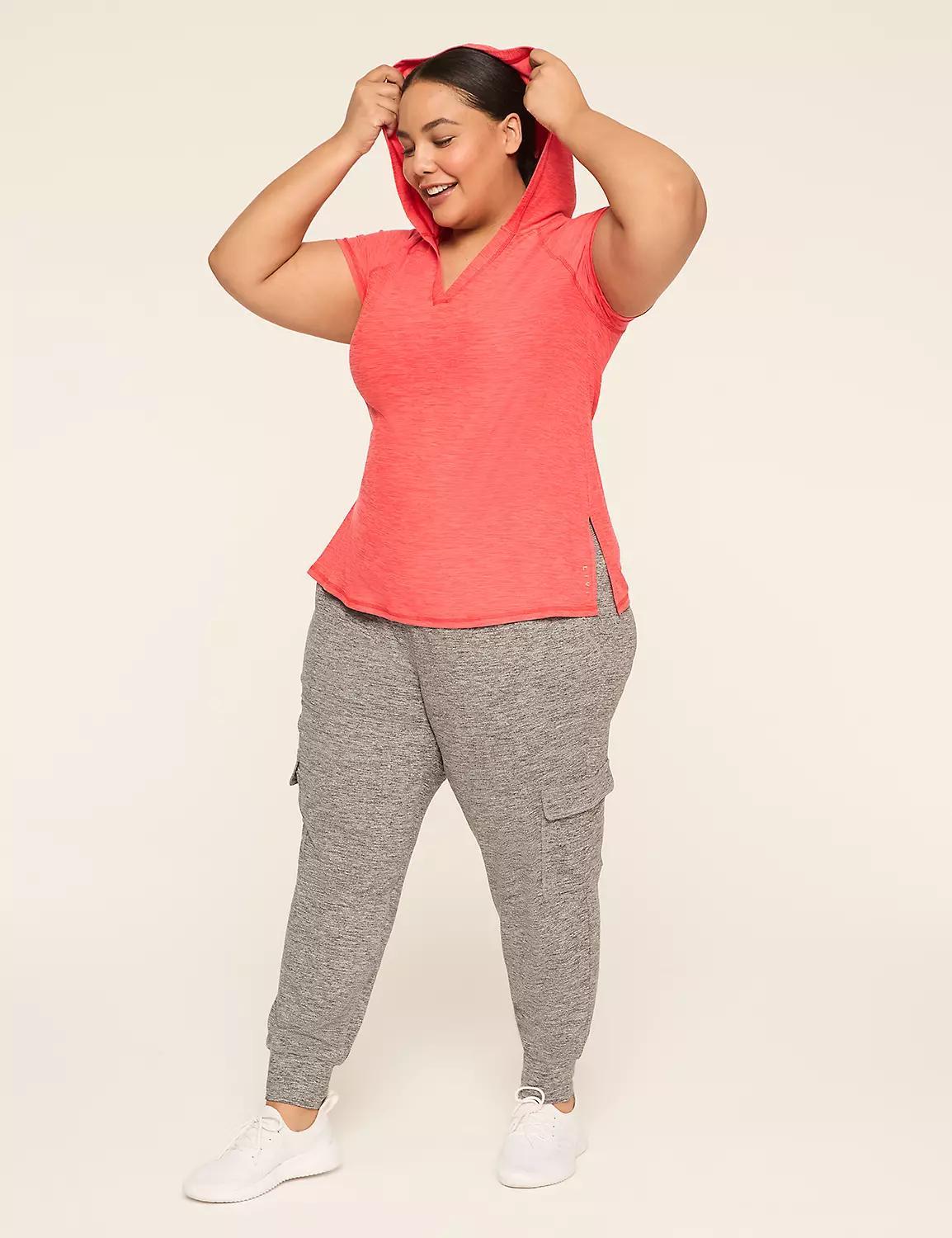 LIVI Soft Short-Sleeve Marl Hoodie Product Image