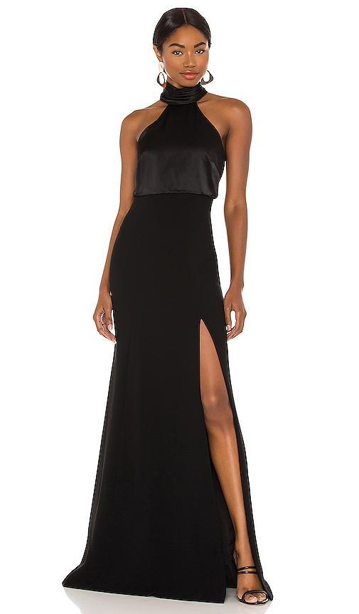 Womens Alexandra Turtleneck Halter Gown Product Image