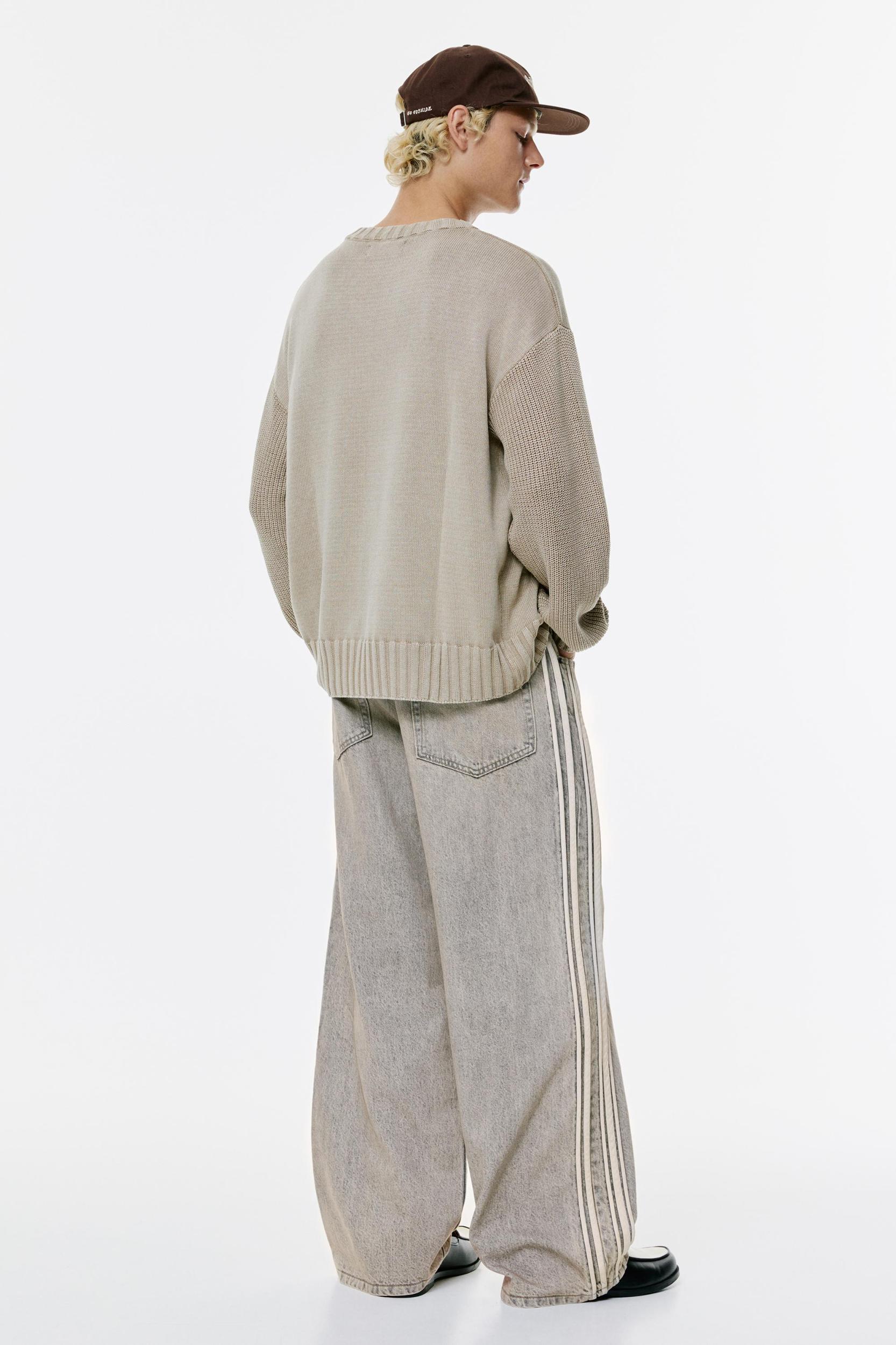 Side stripe baggy jeans Product Image