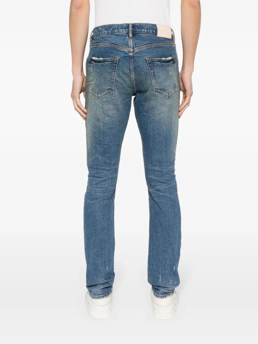 P001 distressed slim-fit jeans Product Image