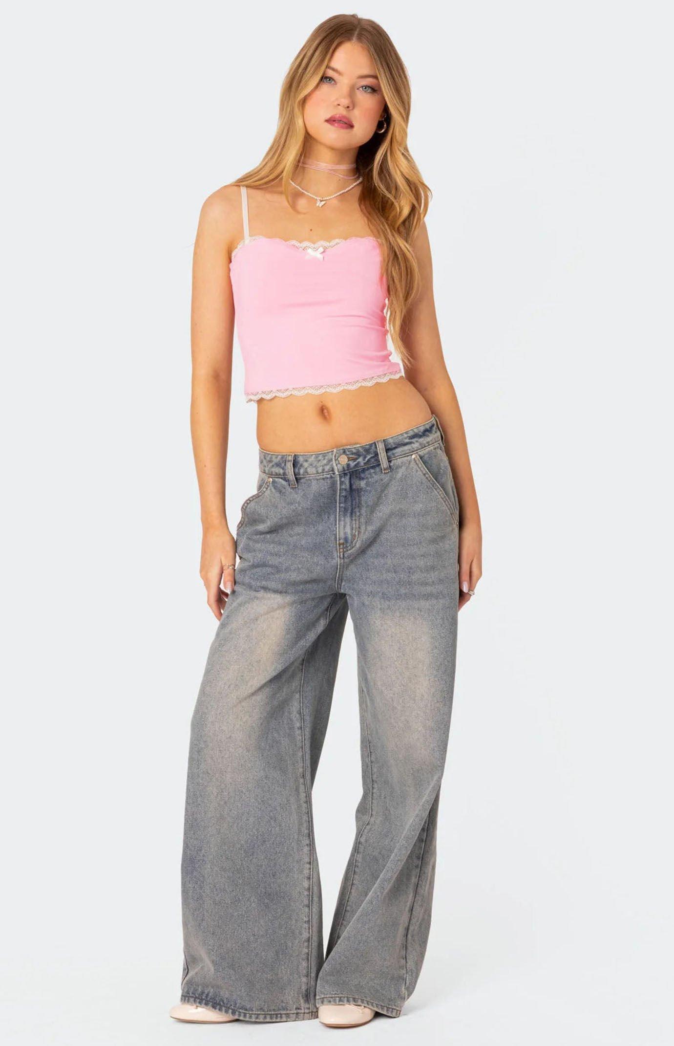 Edikted Women's Alara Lace Trim Tank Top Product Image