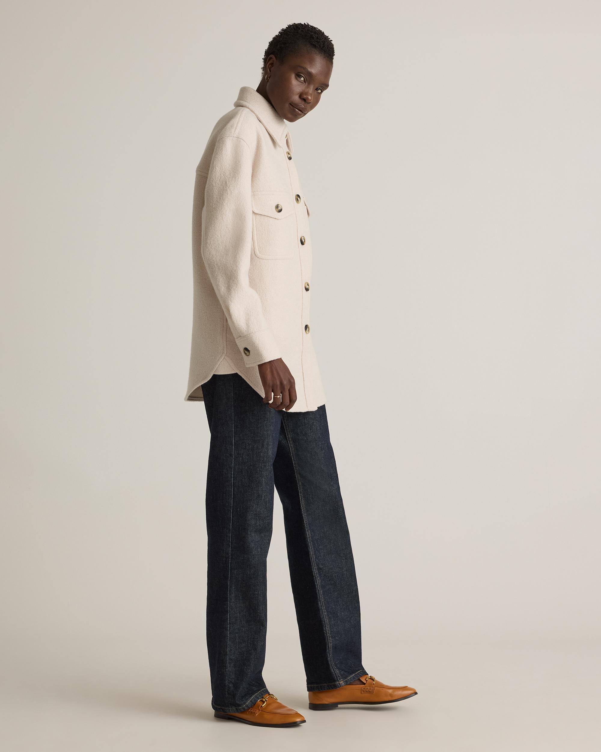 Quince | Women's 100% Merino Wool Shirt Jacket Size XS Product Image
