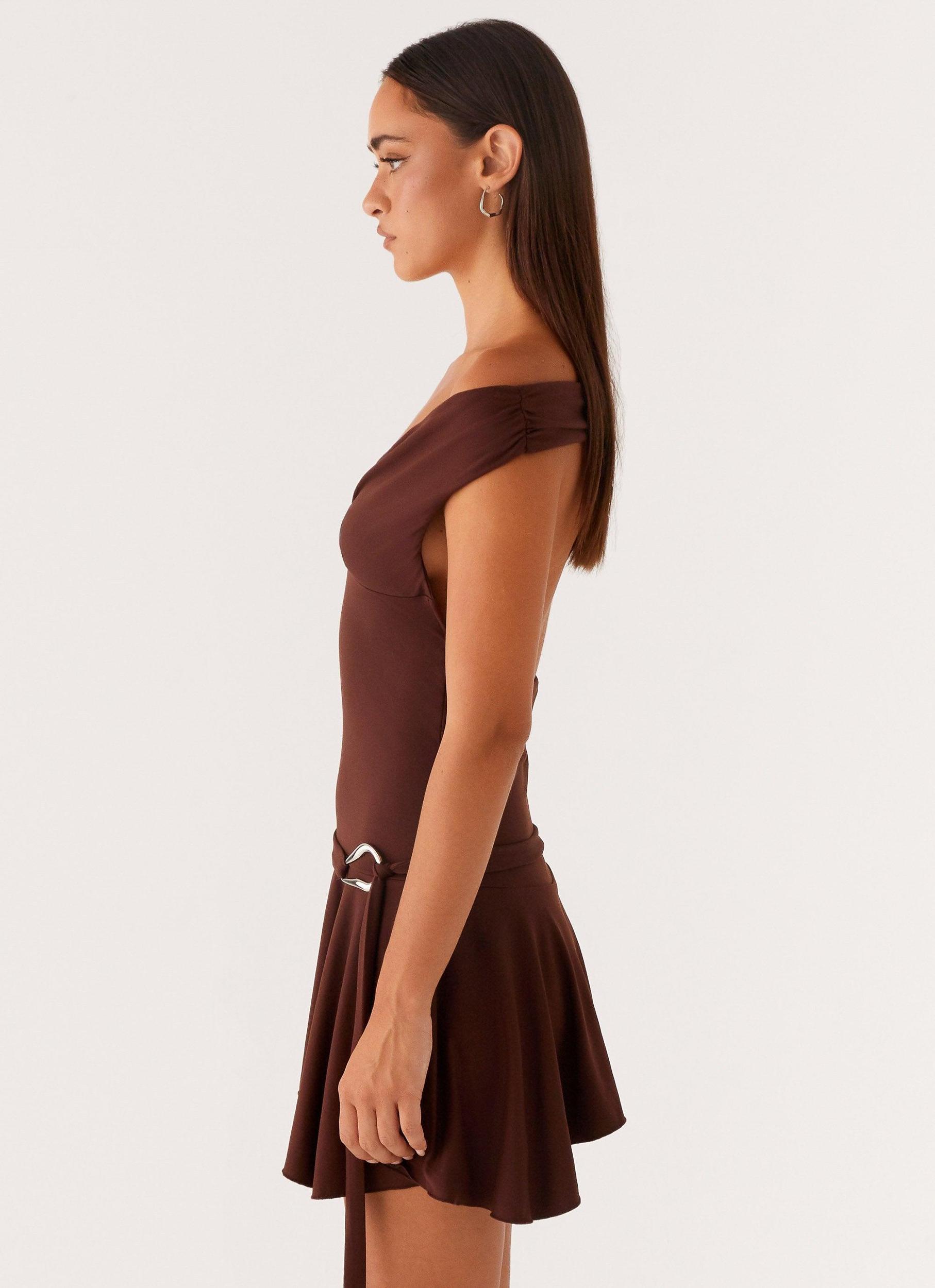Saffira Mini Dress - Chocolate Product Image