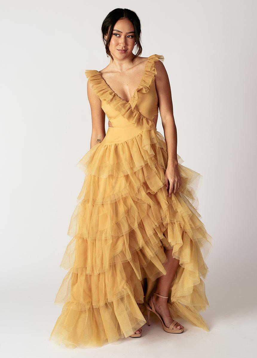 Adrienne Impact Dress in Butterscotch Female Product Image