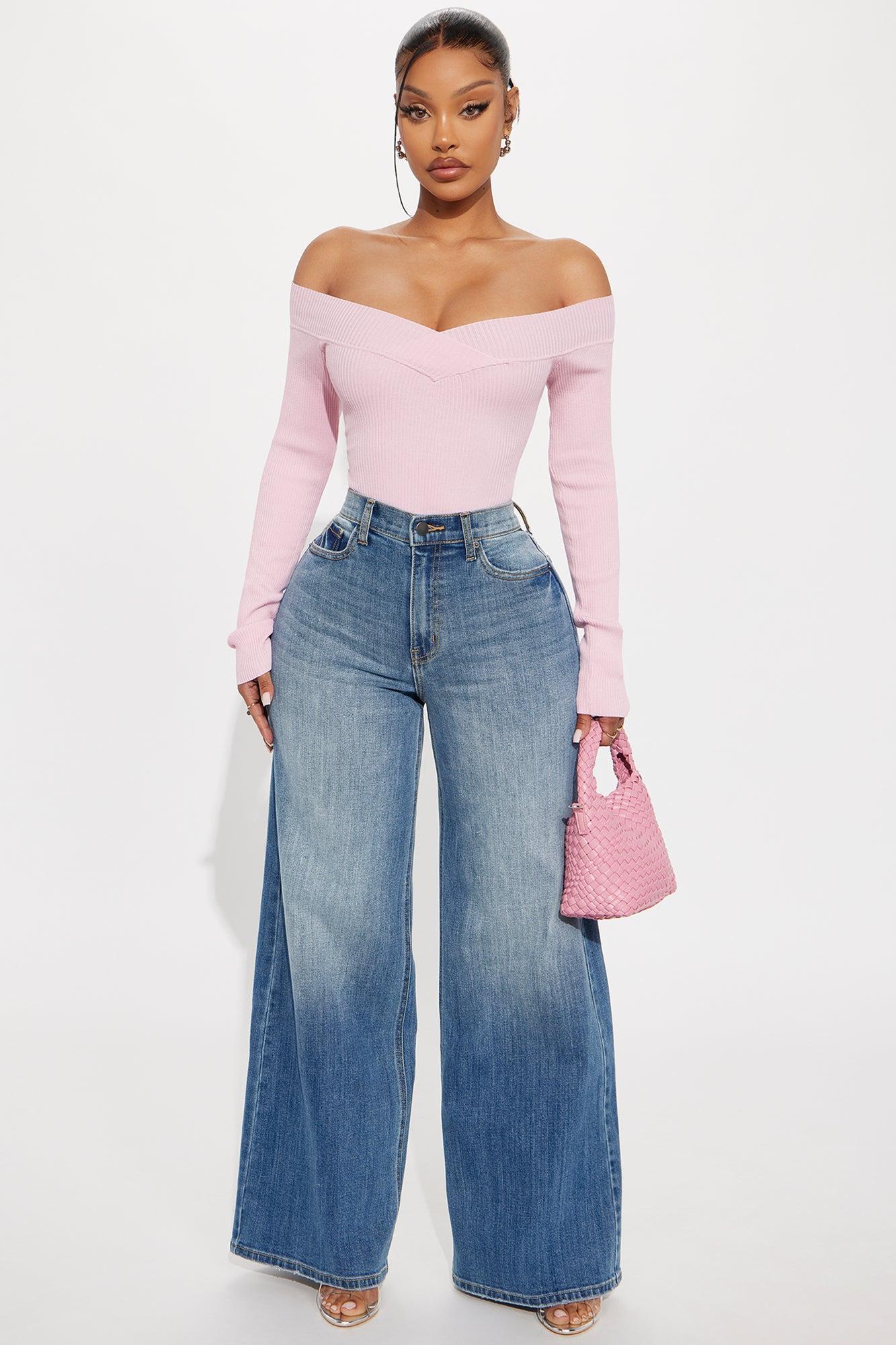 Sam Sweater Bodysuit - Pink Product Image