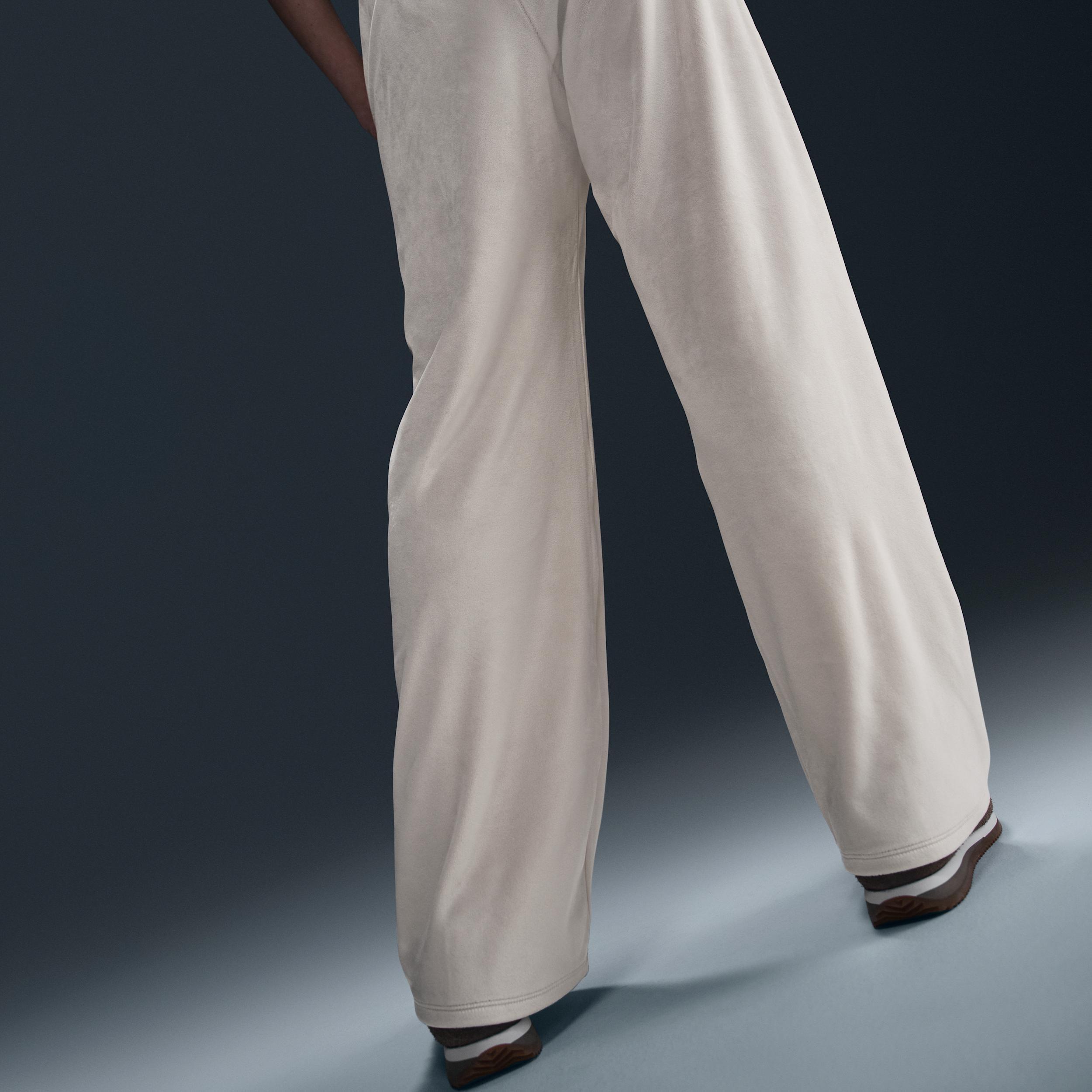 Women's Nike Sportswear Chill Knit Mid-Rise Velour Pants Product Image