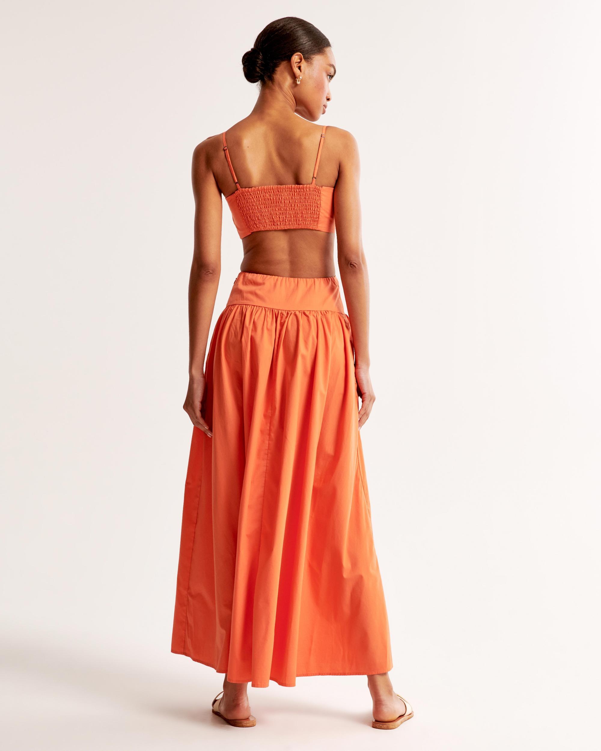 Drop-Waist Cutout Maxi Dress Product Image