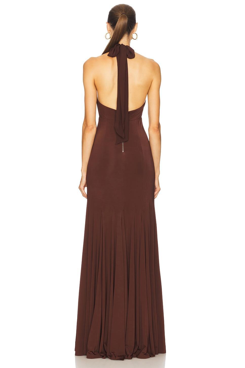 Evelina Halter Maxi Dress Alice + Olivia Product Image