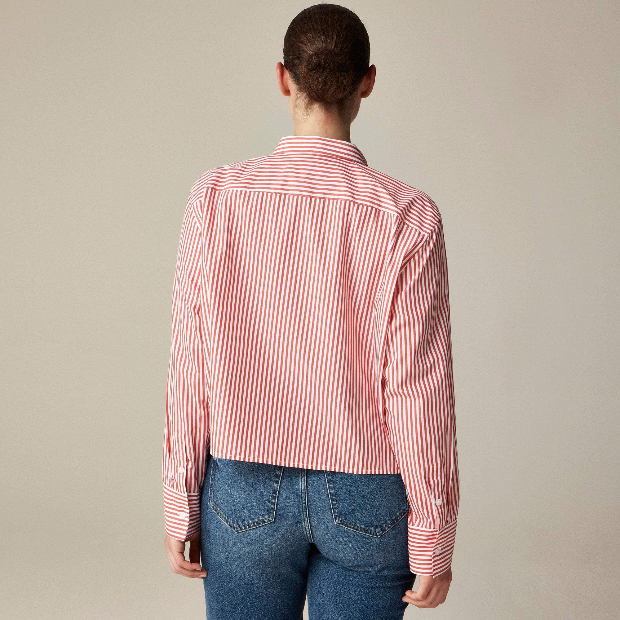 Cropped button-up shirt in Bartram stripe Product Image