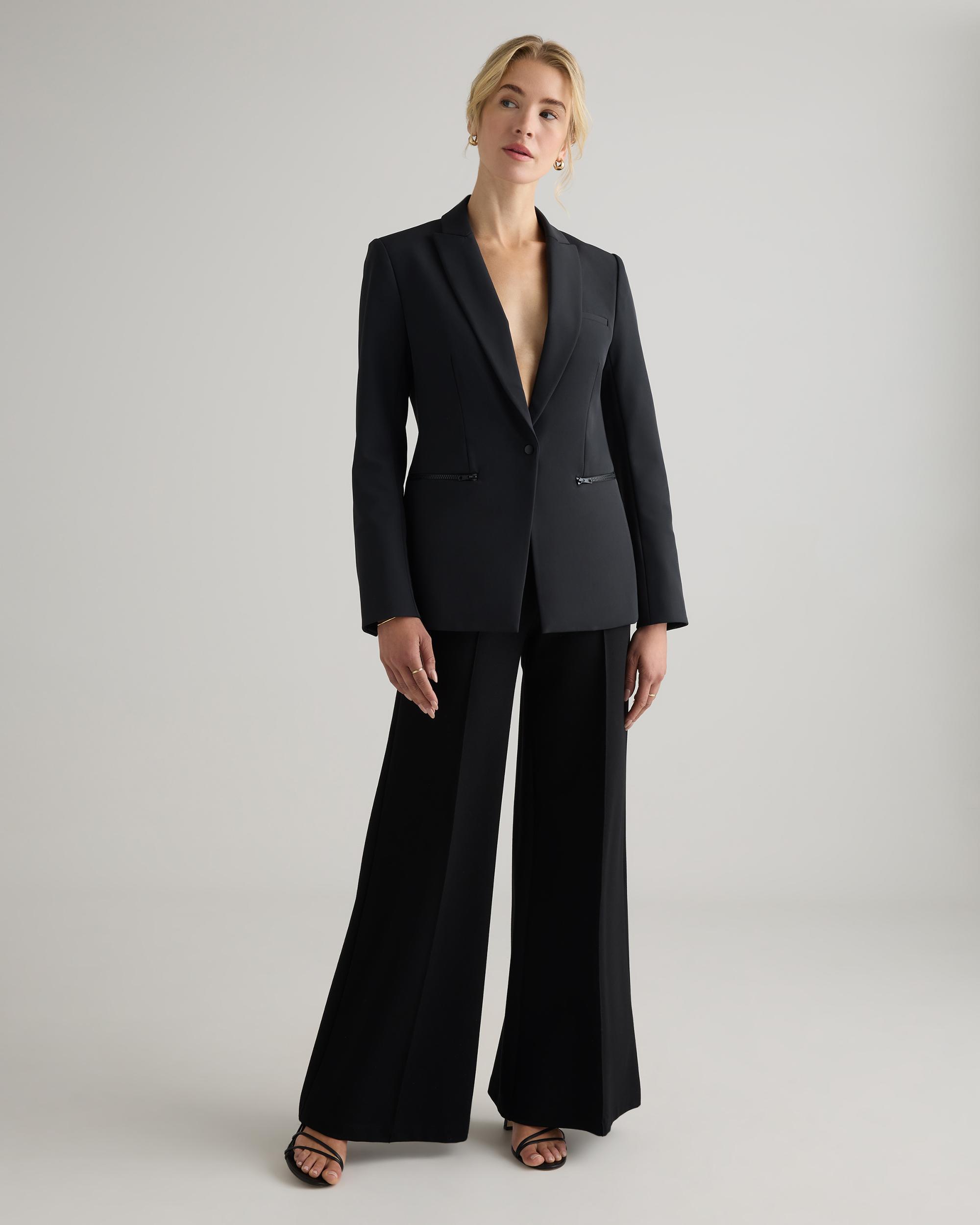 Quince | Women's Scuba Single Breasted Convertible Blazer Size XL, Nylon Product Image