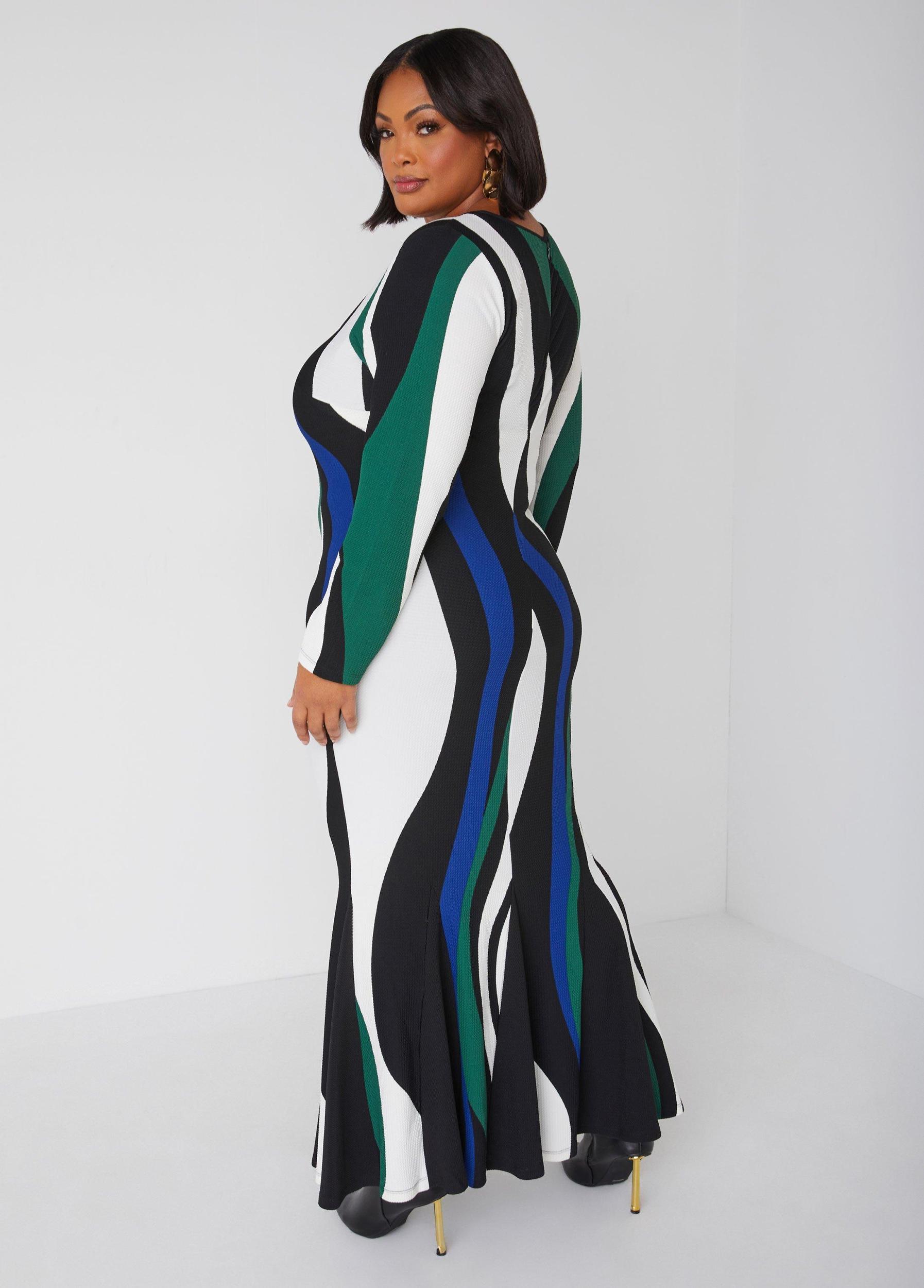 Cutout Swirl Print Maxi Dress Product Image