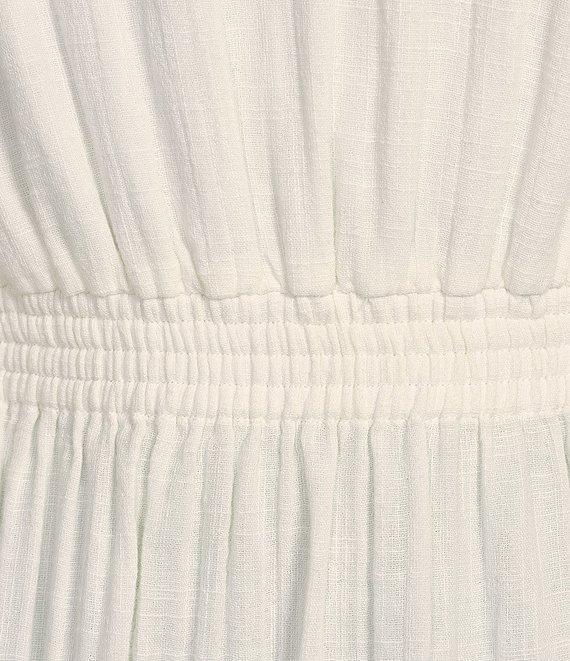 Chelsea & Violet Amanda Cotton Elastic Waist Ruffle A-Line Mini Dress Product Image