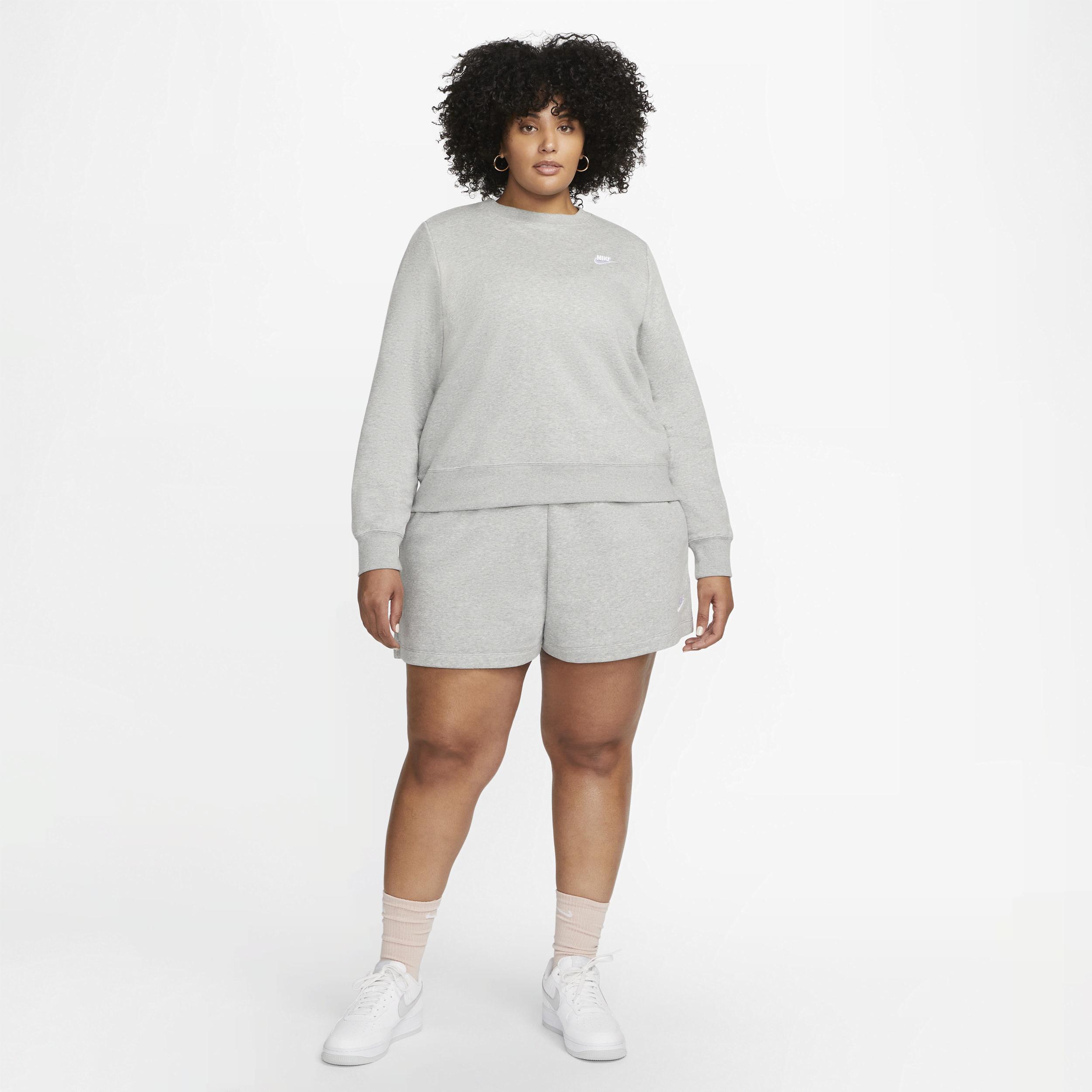 Plus Size Nike Club Fleece Crewneck Sweatshirt, Women's, Size: 3XL, Birch Grey Product Image