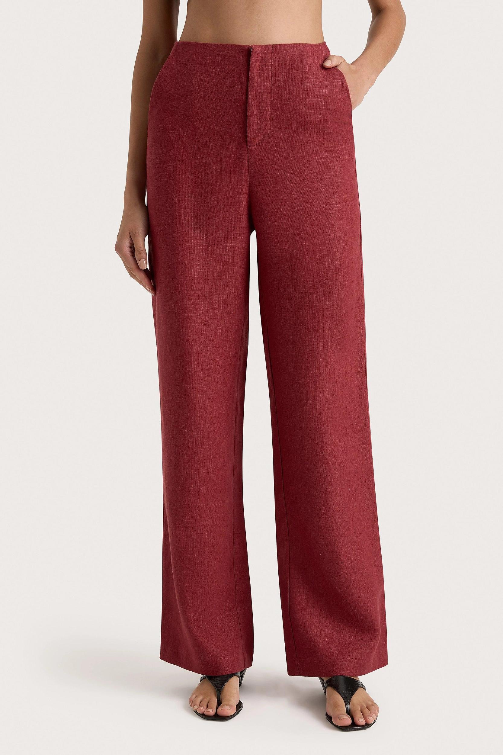 Lulea Pant Wine - Final Sale Product Image