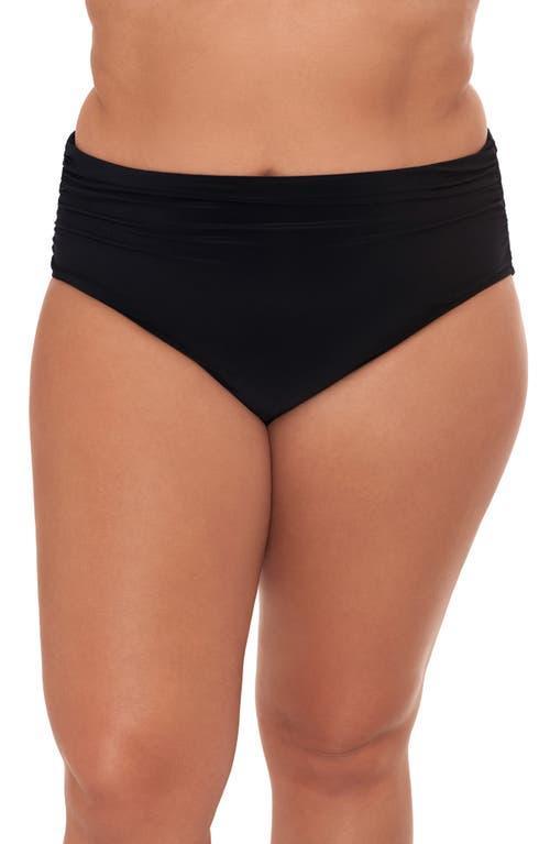Magicsuit® Women's Shirred Bikini Bottoms in Black at Nordstrom, Size 16W Product Image