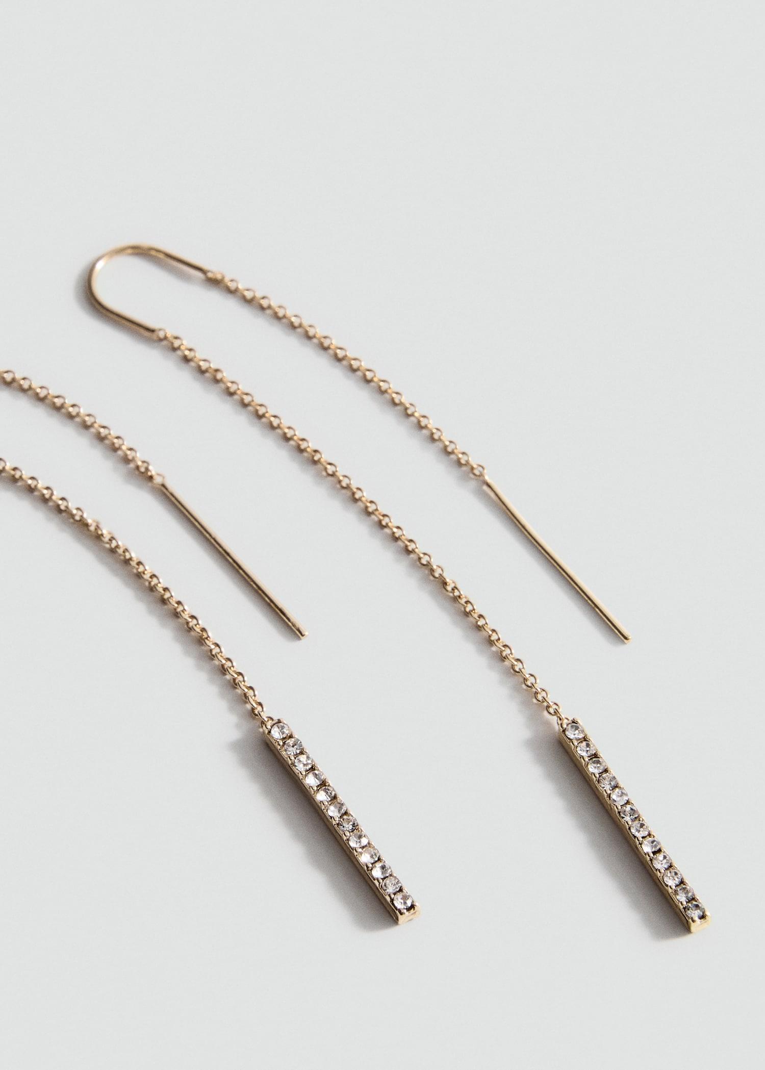 Pendant crystals earrings - Women | MANGO USA Product Image