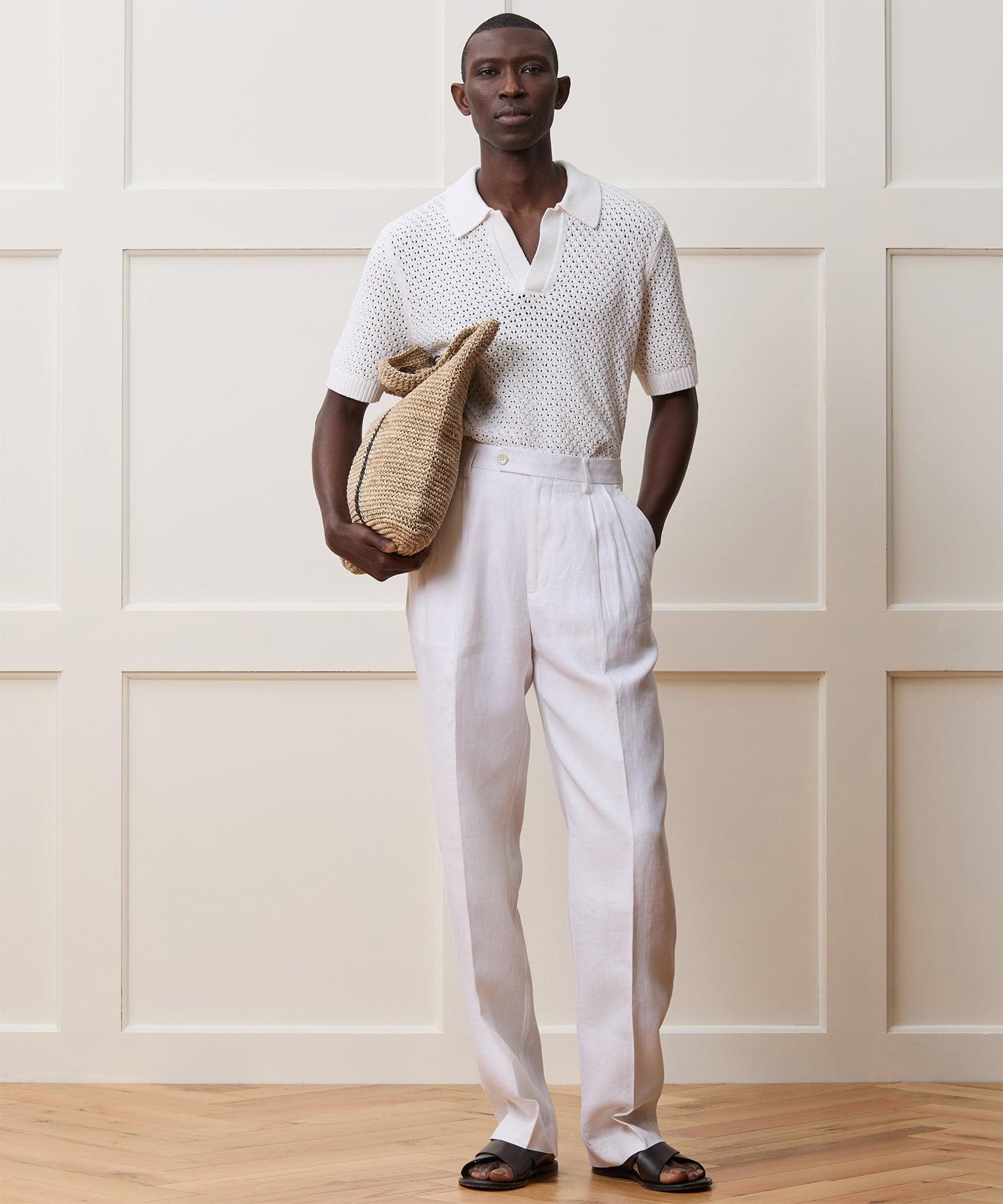 Relaxed Open-Knit Montauk Sweater Polo Product Image