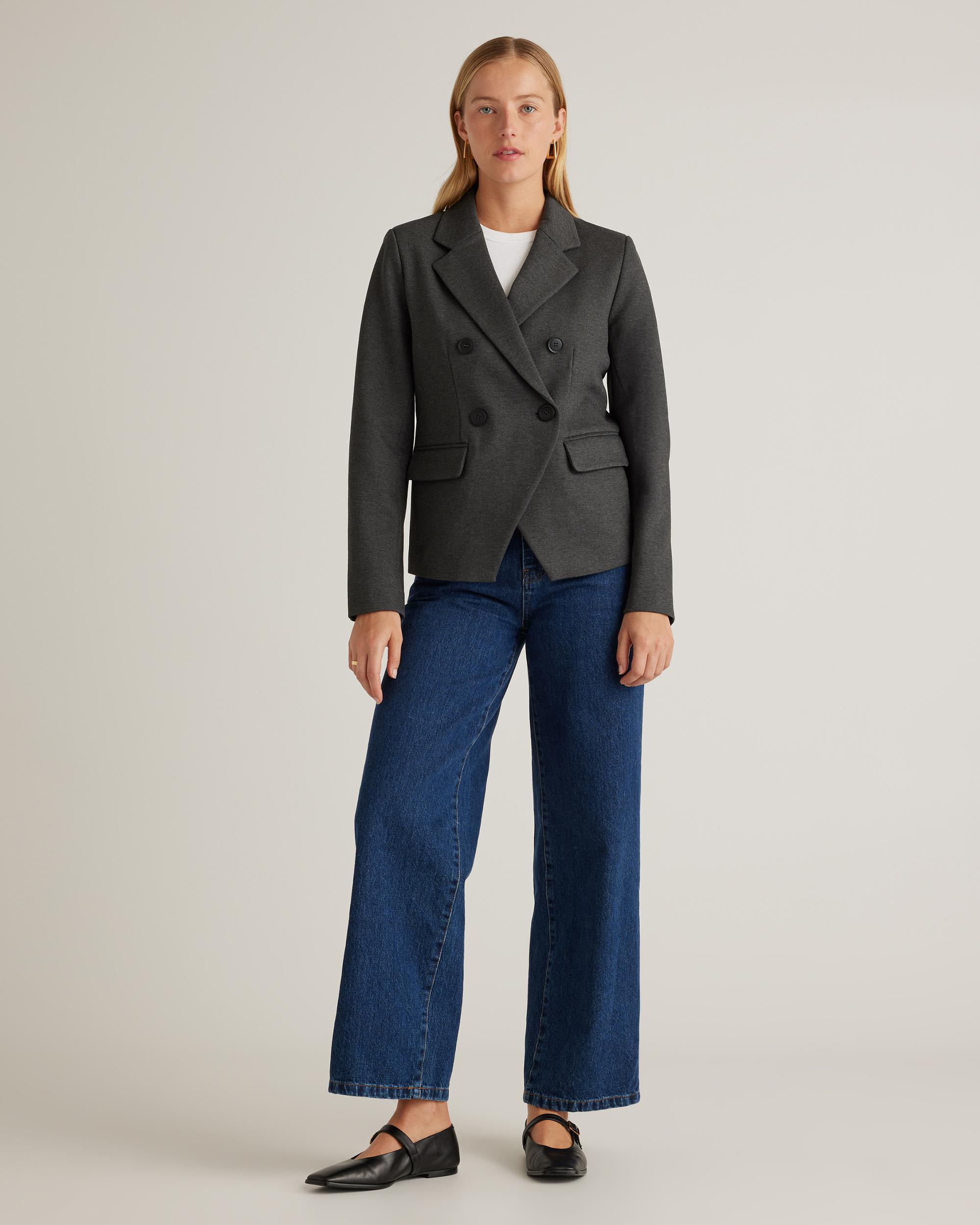 Quince | Women's Ultra-Stretch Ponte Double Breasted Blazer Size XL, Rayon Product Image