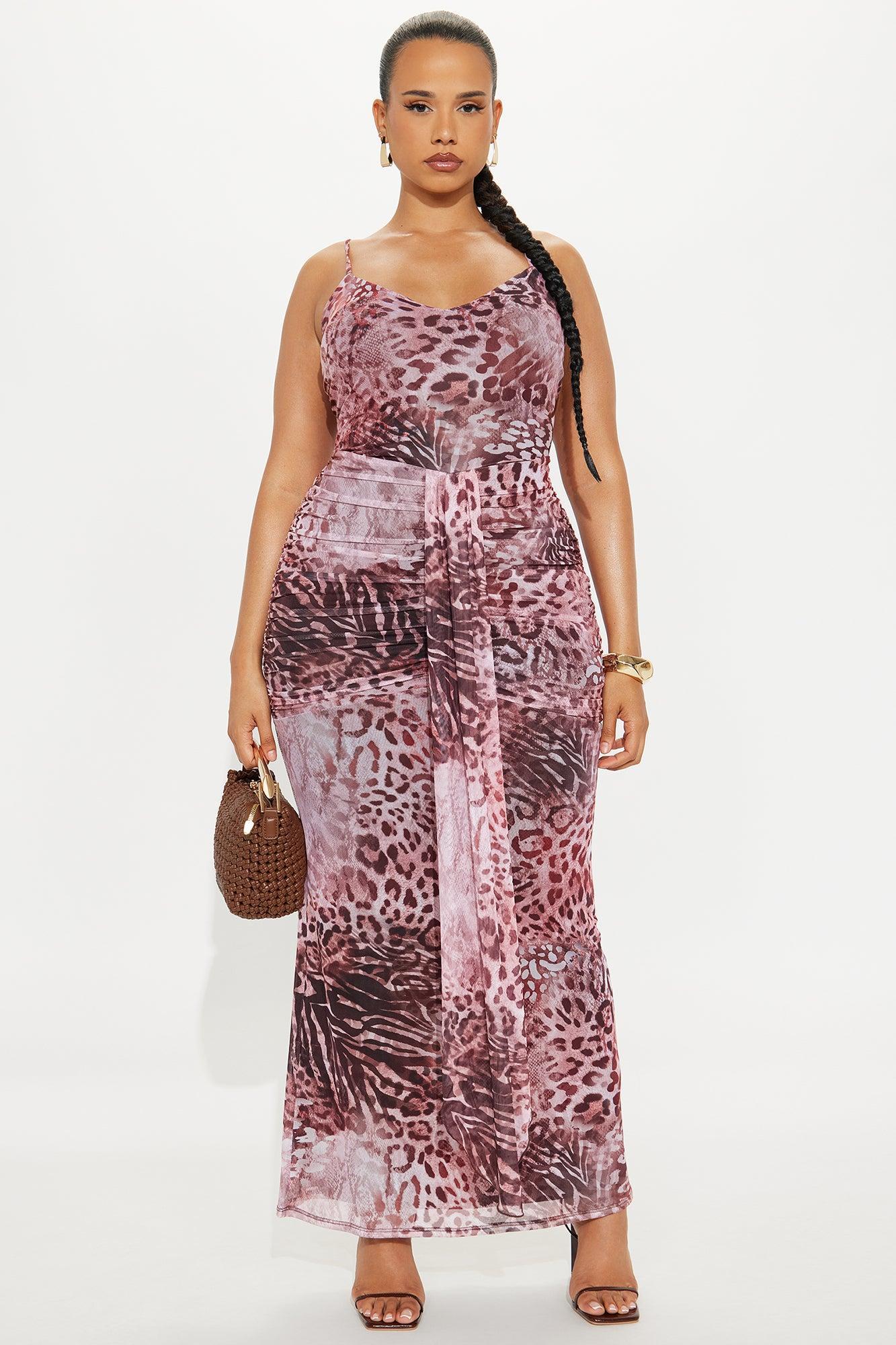 Fun And Flirty Mesh Maxi Dress - Pink/combo Product Image
