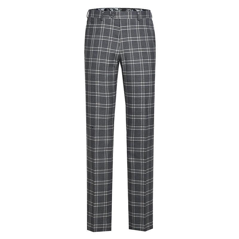 English Laundry Slim Fit Dimgray with White Check Suit Product Image