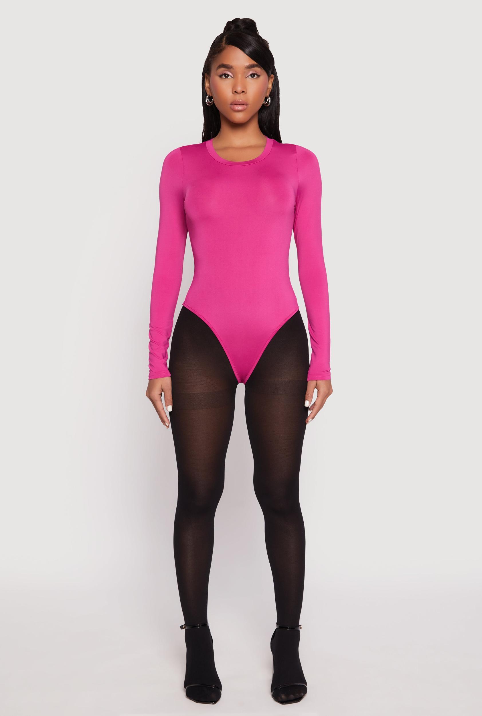 Womens Daisy Long Sleeve Crew Neck Bodysuit Product Image