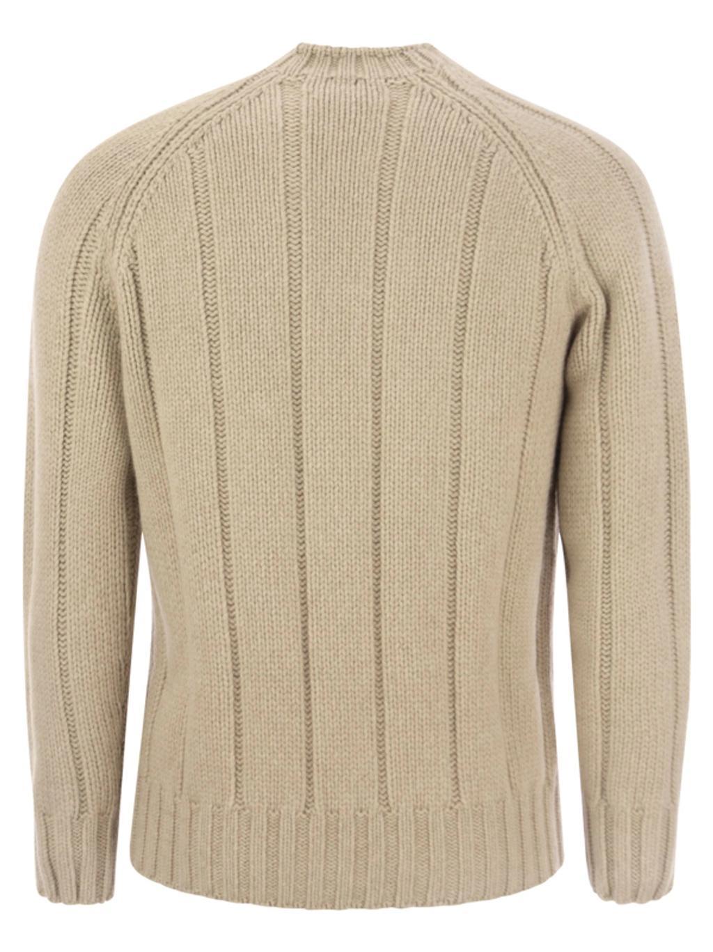 BRUNELLO CUCINELLI Ribbed Sweater In Beige Product Image