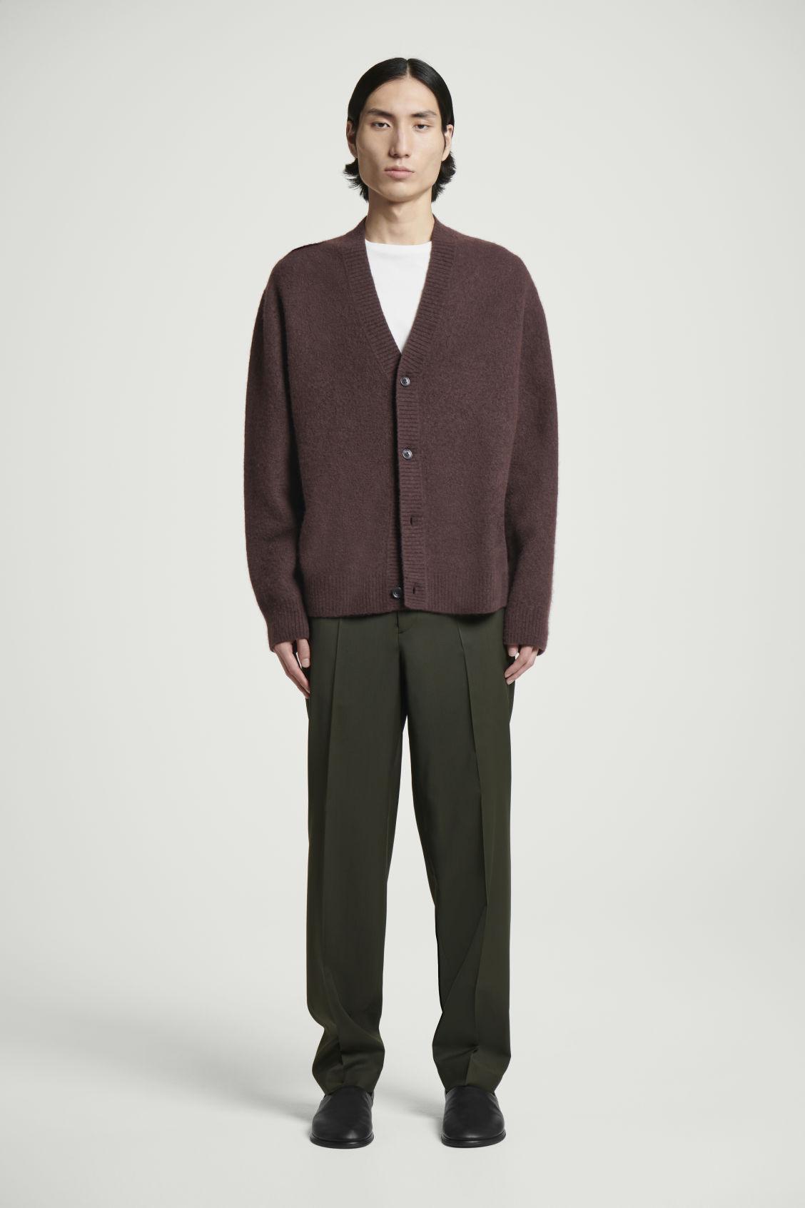 REGULAR WOOL STRAIGHT-LEG PANTS Product Image