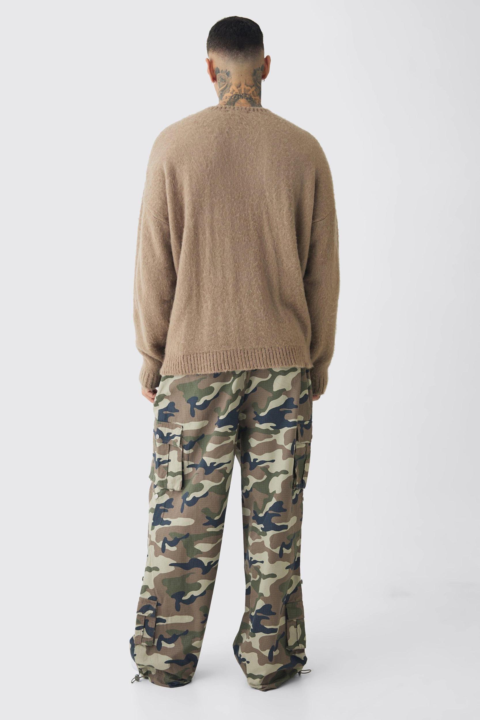 Tall Fluffy Knit BM Sweater | boohooMAN USA Product Image