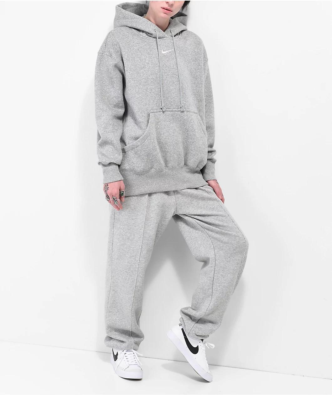 Nike Sportswear Phoenix Grey Fleece Hoodie Product Image
