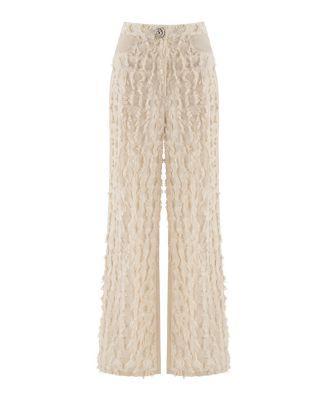 Womens Tasseled Wide Leg Pants Product Image