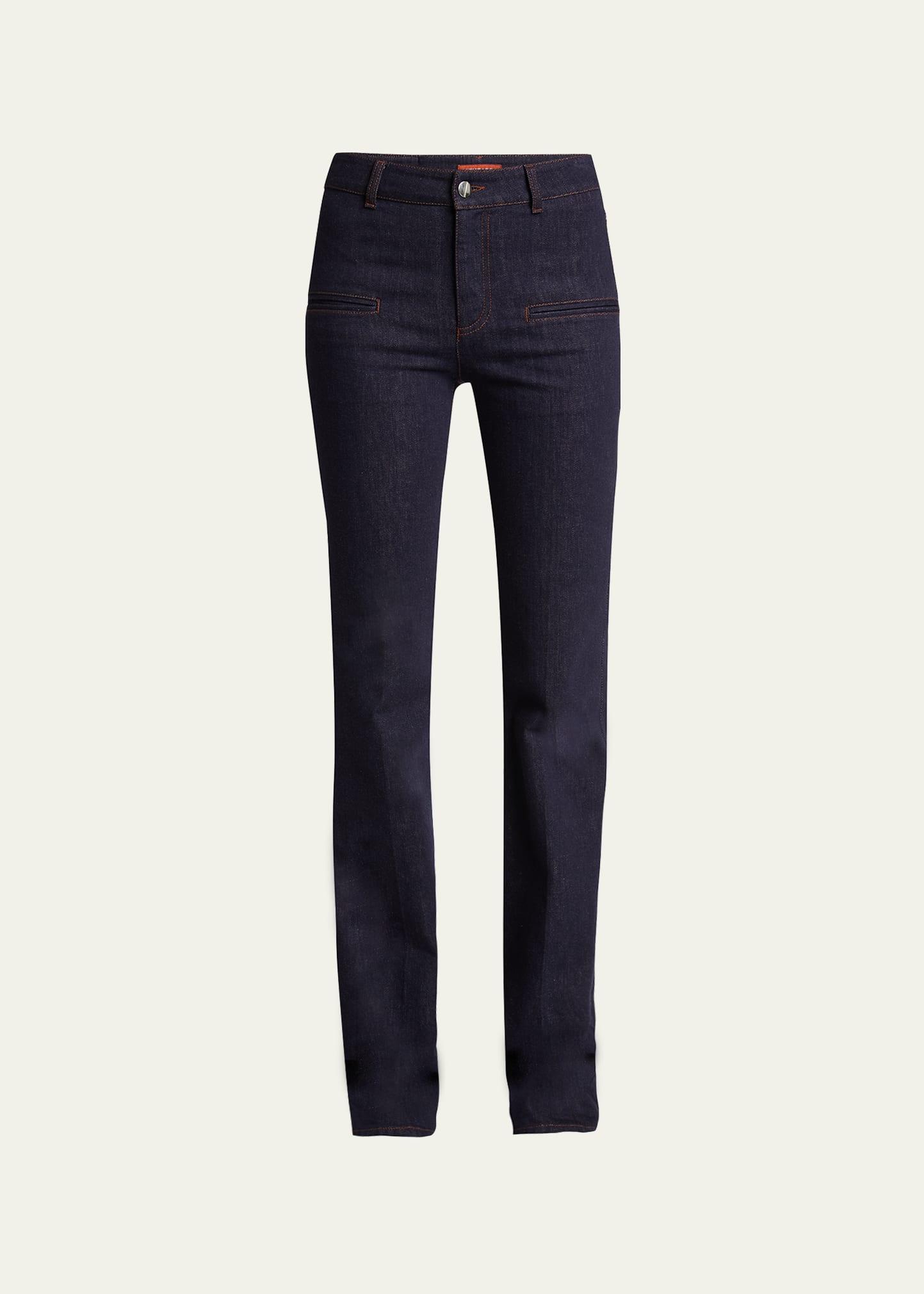Flared Denim Pants Product Image