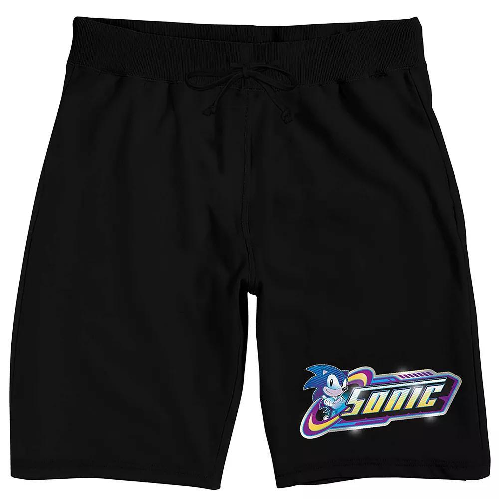 Men's Sonic The Hedgehog Sleep Shorts, Size: Small, Black Product Image