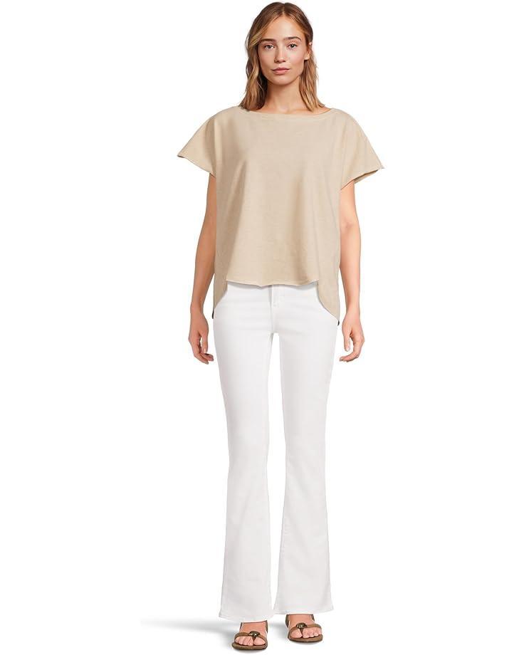Short Sleeve Ruffle Neck Henley Top Product Image