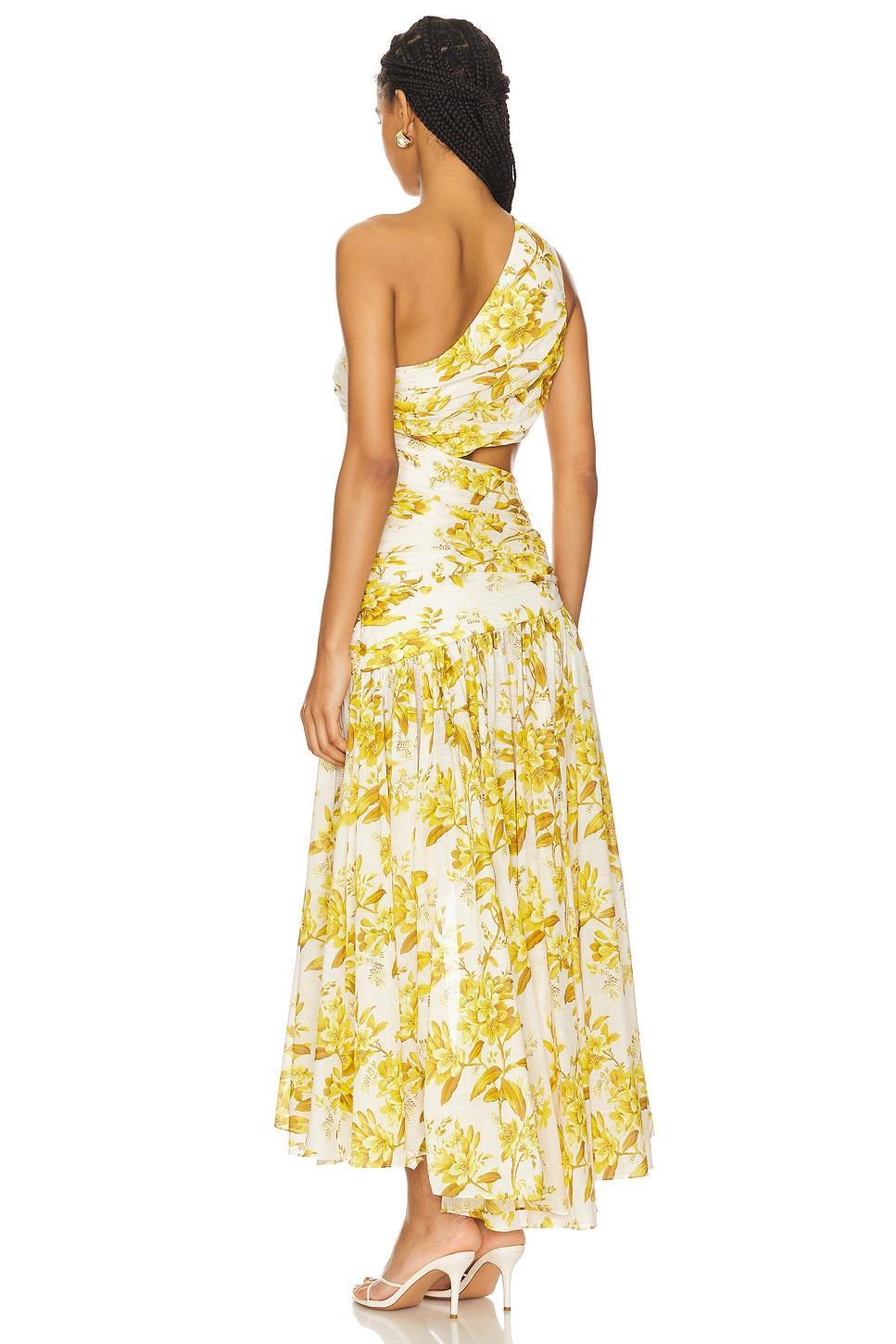 Golden Asymmetric Dress Zimmermann Product Image