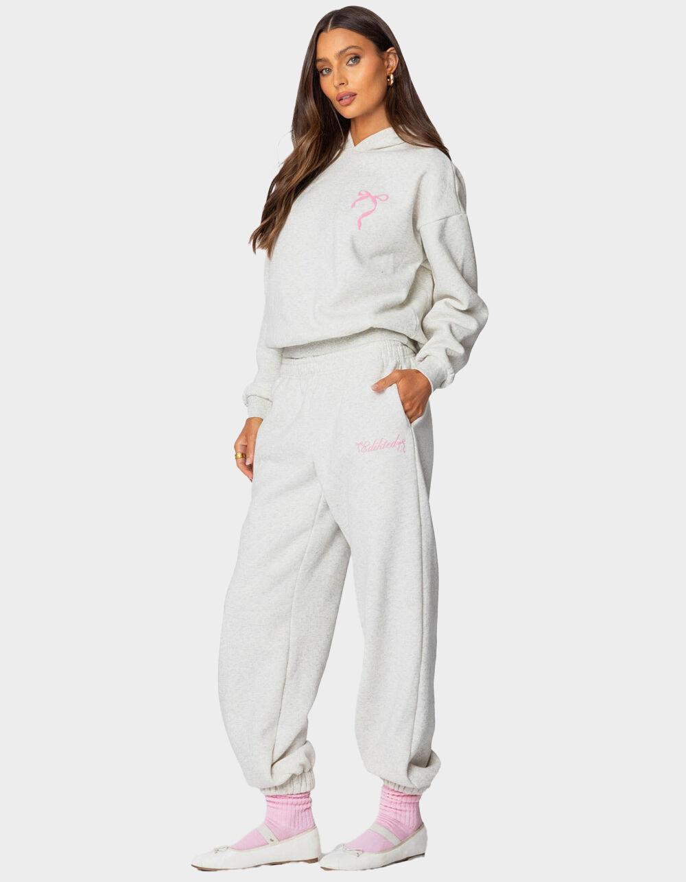 EDIKTED Sasha Bow Detail Sweatpants Product Image