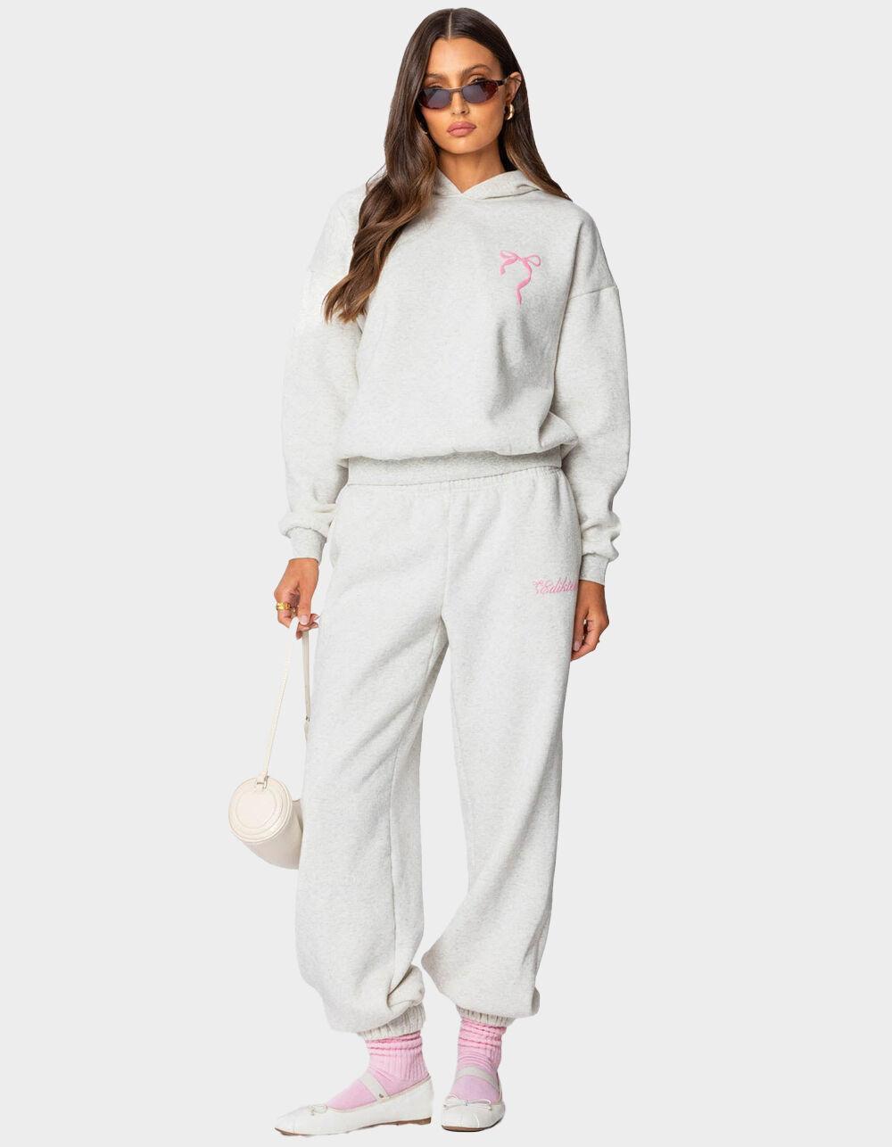 EDIKTED Sasha Bow Detail Sweatpants Product Image
