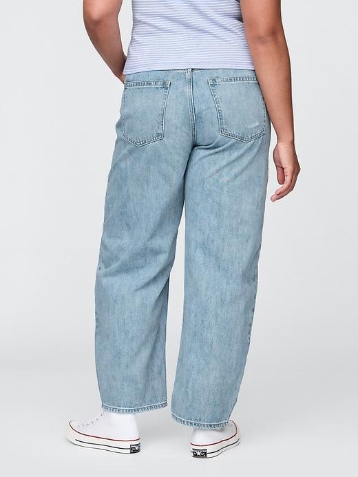 Curvy High Rise Barrel Jeans Product Image
