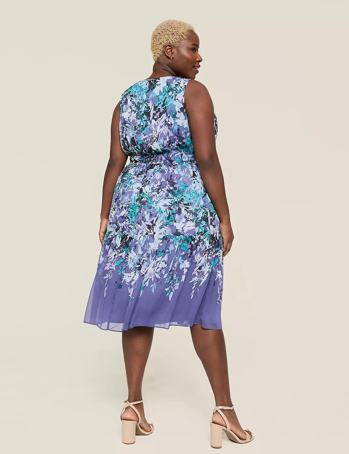 Boatneck Elastic-Waist Midi Dress Product Image