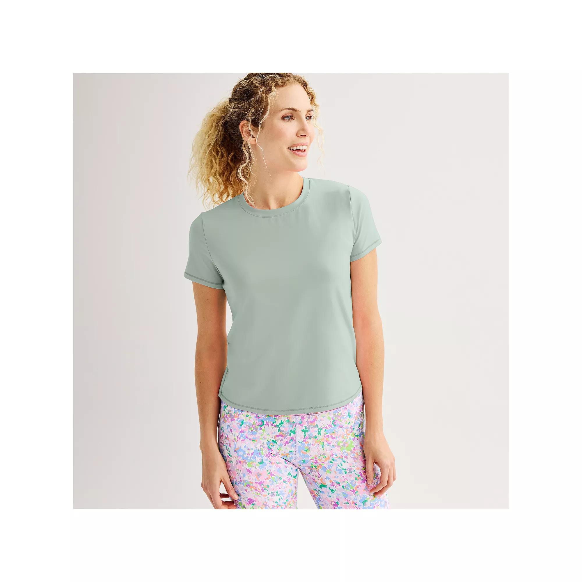 Women's Tek Gear® Essential Soft Tee, Size: Large, Mineral Black Product Image