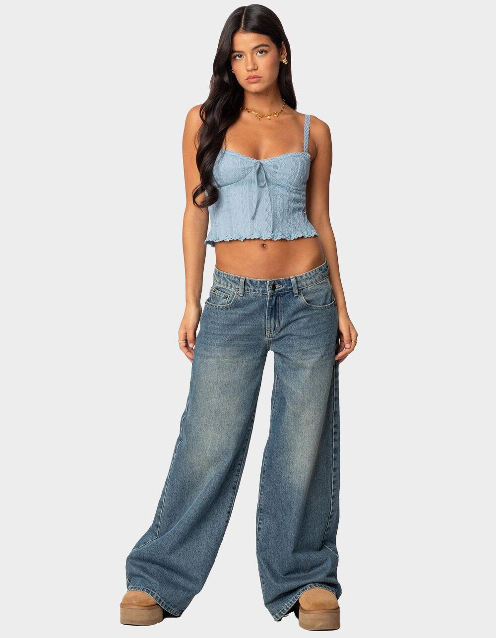 EDIKTED Lacey Knit Tank Top Product Image