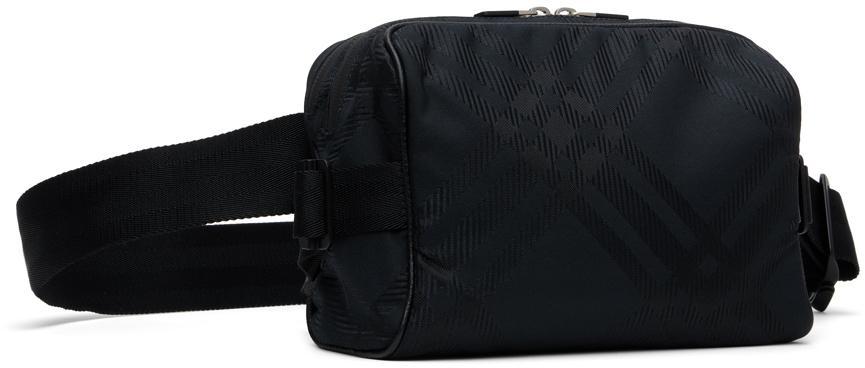 BURBERRY Check Jacquard Nylon Blend Belt Bag In Black Product Image
