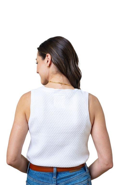 Hope & Henry Women's Organic Scoop Neck Sweater Tank in White Diamond at Nordstrom, Size Large Product Image