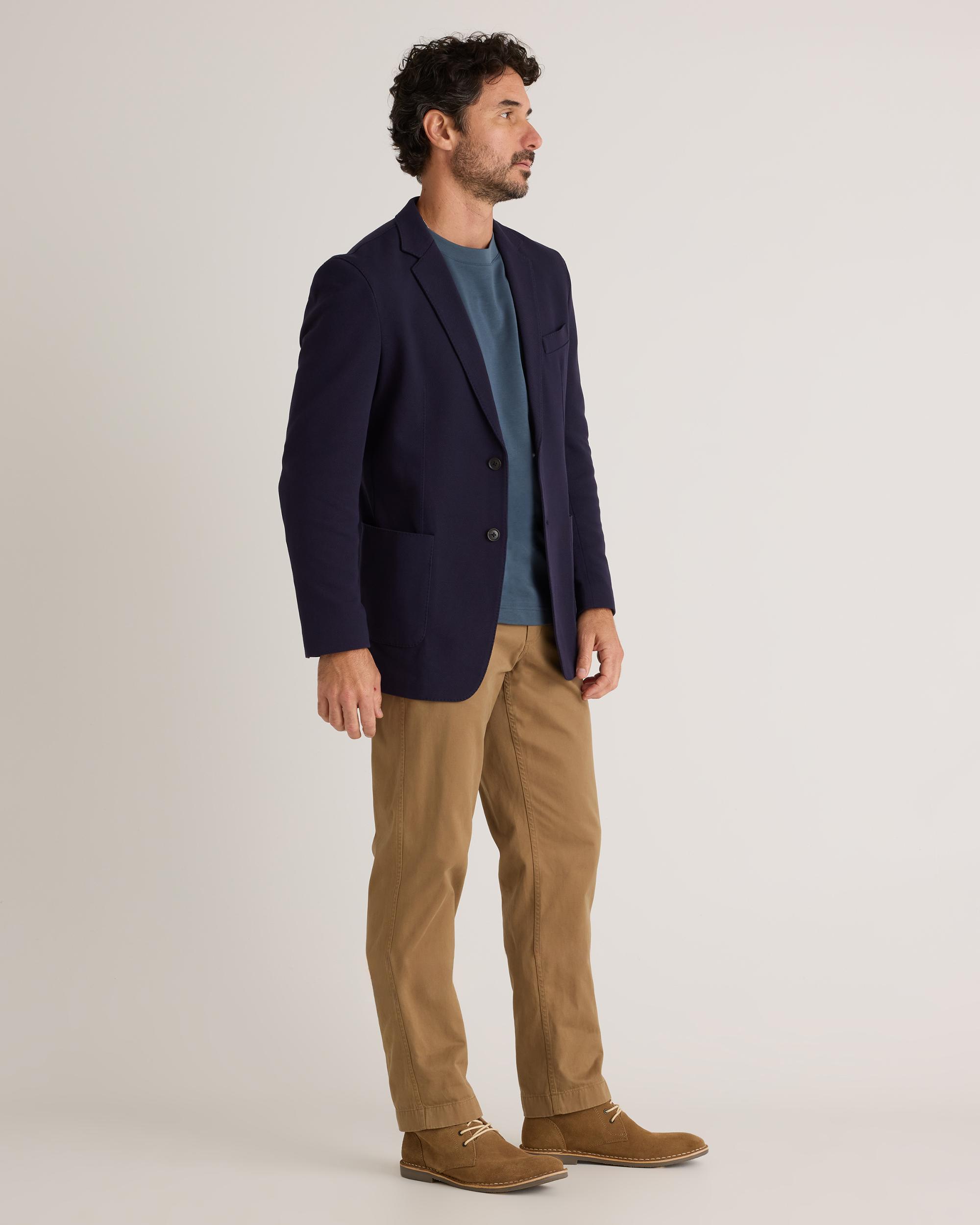 Quince | Men's Cotton Pique Knit Blazer Organic Cotton Product Image